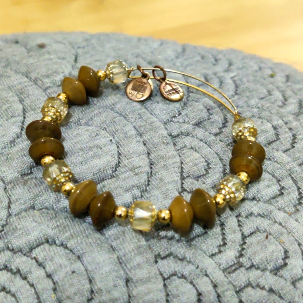 Alex and Ani Vintage66 beaded bracelet